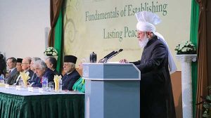 Le Calife de l'Islam prononçant son discours