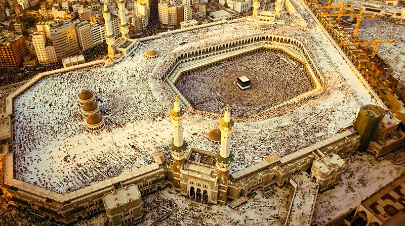 La Ka'aba est un lieu sacré du culte musulman.